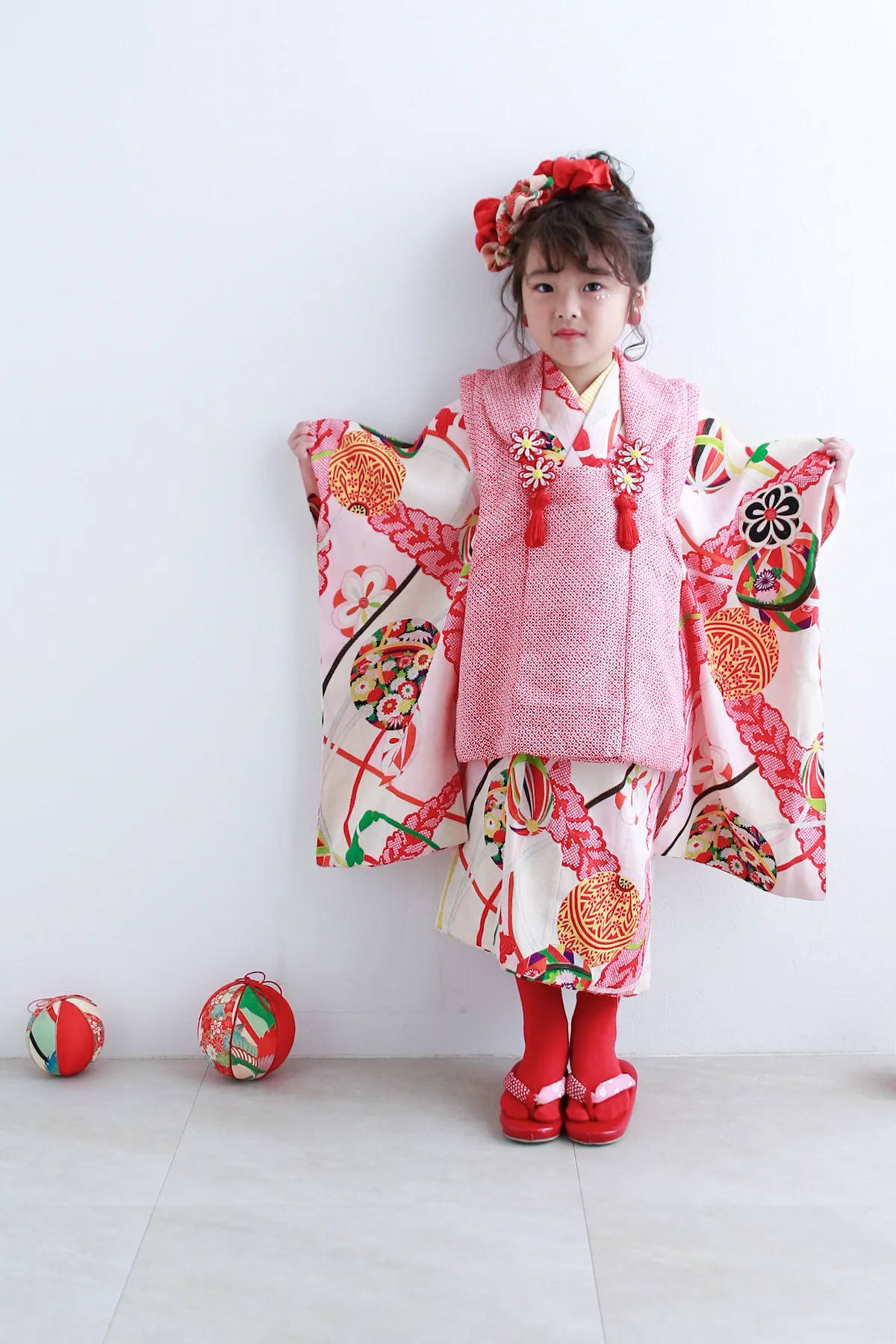 鹿の子型柄の被布